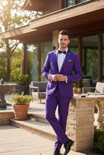 "Spectrum" Royal Purple 1-Button Shawl Tuxedo (3-Piece Set)