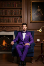 Vinci "Spectrum" Royal Purple 1-Button Shawl Tuxedo (3-Piece Set)