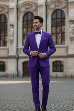 Vinci "Spectrum" Royal Purple 1-Button Shawl Tuxedo (3-Piece Set)
