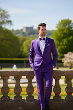 Vinci "Spectrum" Royal Purple 1-Button Shawl Tuxedo (3-Piece Set)