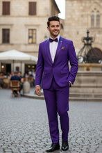 Vinci "Spectrum" Royal Purple 1-Button Shawl Tuxedo (3-Piece Set)