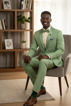 Vinci "Spectrum" Sage 1-Button Shawl Tuxedo (3-Piece Set)