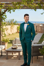 Vinci "Spectrum" Teal 1-Button Shawl Tuxedo (3-Piece Set)