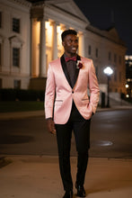 "Stretch Sateen" Pink Tuxedo Jacket (Separates)