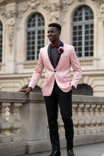 "Stretch Sateen" Pink Tuxedo Jacket (Separates)