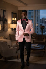 "Stretch Sateen" Pink Tuxedo Jacket (Separates)