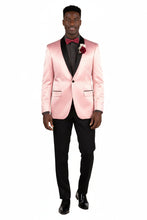 Vinci "Stretch Sateen" Pink Tuxedo Jacket (Separates)