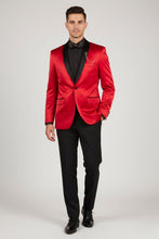 "Stretch Sateen" Red Tuxedo Jacket (Separates)