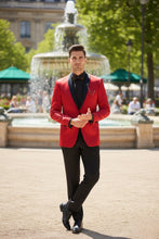 "Stretch Sateen" Red Tuxedo Jacket (Separates)