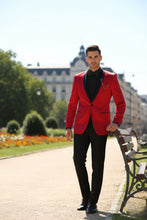 Vinci "Stretch Sateen" Red Tuxedo Jacket (Separates)