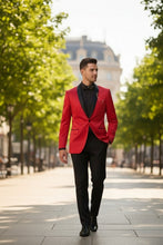 Vinci "Stretch Sateen" Red Tuxedo Jacket (Separates)