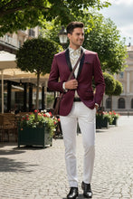 Vinci "Stretch Sateen" Wine Tuxedo Jacket (Separates)