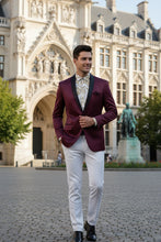 Vinci "Stretch Sateen" Wine Tuxedo Jacket (Separates)