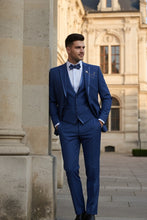 "Syracuse" Blue Vinci 2-Button Notch Tuxedo (3-Piece Set)