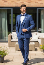 Vinci "Syracuse" Blue Vinci 2-Button Notch Tuxedo (3-Piece Set)