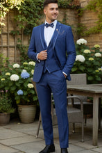 Vinci "Syracuse" Blue Vinci 2-Button Notch Tuxedo (3-Piece Set)