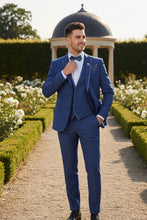 Vinci "Syracuse" Blue Vinci 2-Button Notch Tuxedo (3-Piece Set)