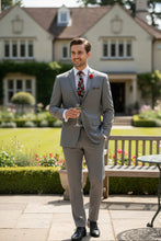 "Syracuse" Light Grey Vinci 2-Button Notch Tuxedo (3-Piece Set)