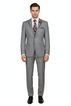 "Syracuse" Light Grey Vinci 2-Button Notch Tuxedo (3-Piece Set)