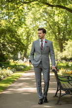 Vinci "Syracuse" Light Grey Vinci 2-Button Notch Tuxedo (3-Piece Set)