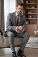 Vinci "Syracuse" Light Grey Vinci 2-Button Notch Tuxedo (3-Piece Set)