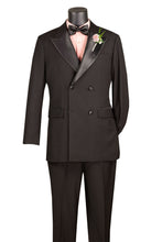 Vinci "Vanderbilt" Black Double-Breasted Tuxedo (2-Piece Set)