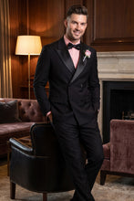 Vinci "Vanderbilt" Black Double-Breasted Tuxedo (2-Piece Set)