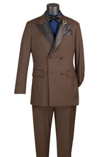Vinci "Vanderbilt" Brown Double-Breasted Tuxedo (2-Piece Set)
