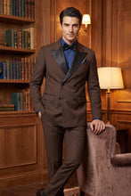 Vinci "Vanderbilt" Brown Double-Breasted Tuxedo (2-Piece Set)