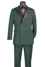 Vinci "Vanderbilt" Hunter Green Double-Breasted Tuxedo (2-Piece Set)