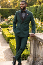 Vinci "Vanderbilt" Hunter Green Double-Breasted Tuxedo (2-Piece Set)