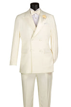 Vinci "Vanderbilt" Ivory Double-Breasted Tuxedo (2-Piece Set)