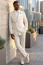 Vinci "Vanderbilt" Ivory Double-Breasted Tuxedo (2-Piece Set)