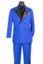 Vinci "Vanderbilt" Royal Blue Double-Breasted Tuxedo (2-Piece Set)