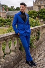 Vinci "Vanderbilt" Royal Blue Double-Breasted Tuxedo (2-Piece Set)