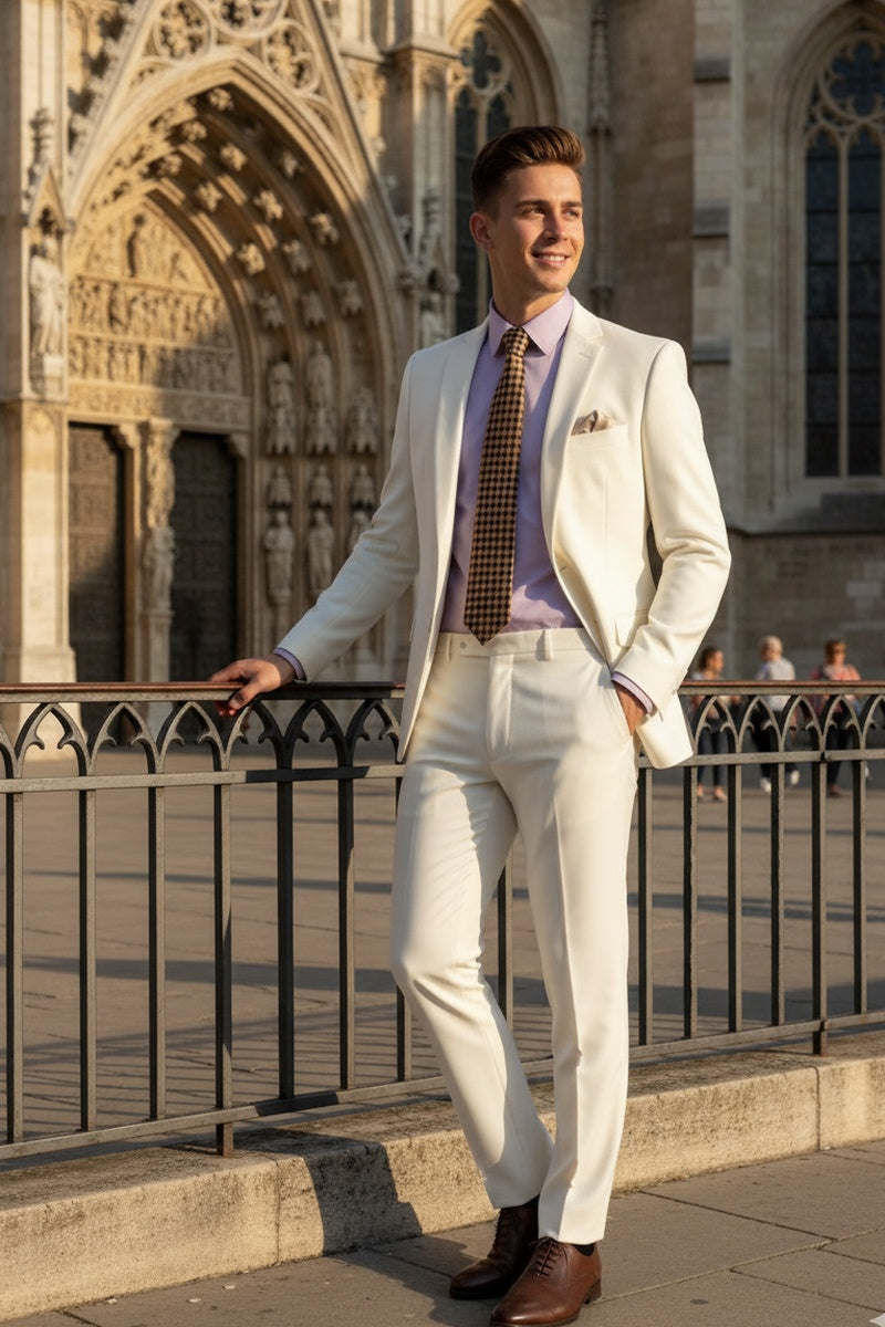 "Versafit" Ivory Suit (2-Piece Set)