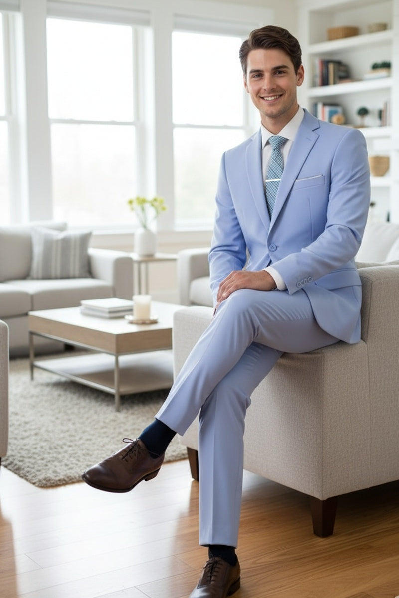 Vinci "Versafit" Light Blue Suit (2-Piece Set)