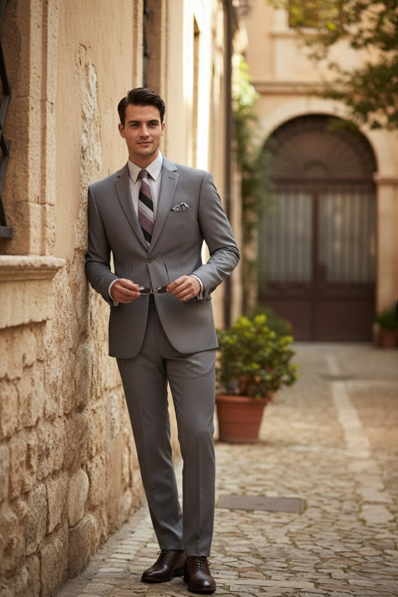 "Versafit" Medium Grey Suit (2-Piece Set)
