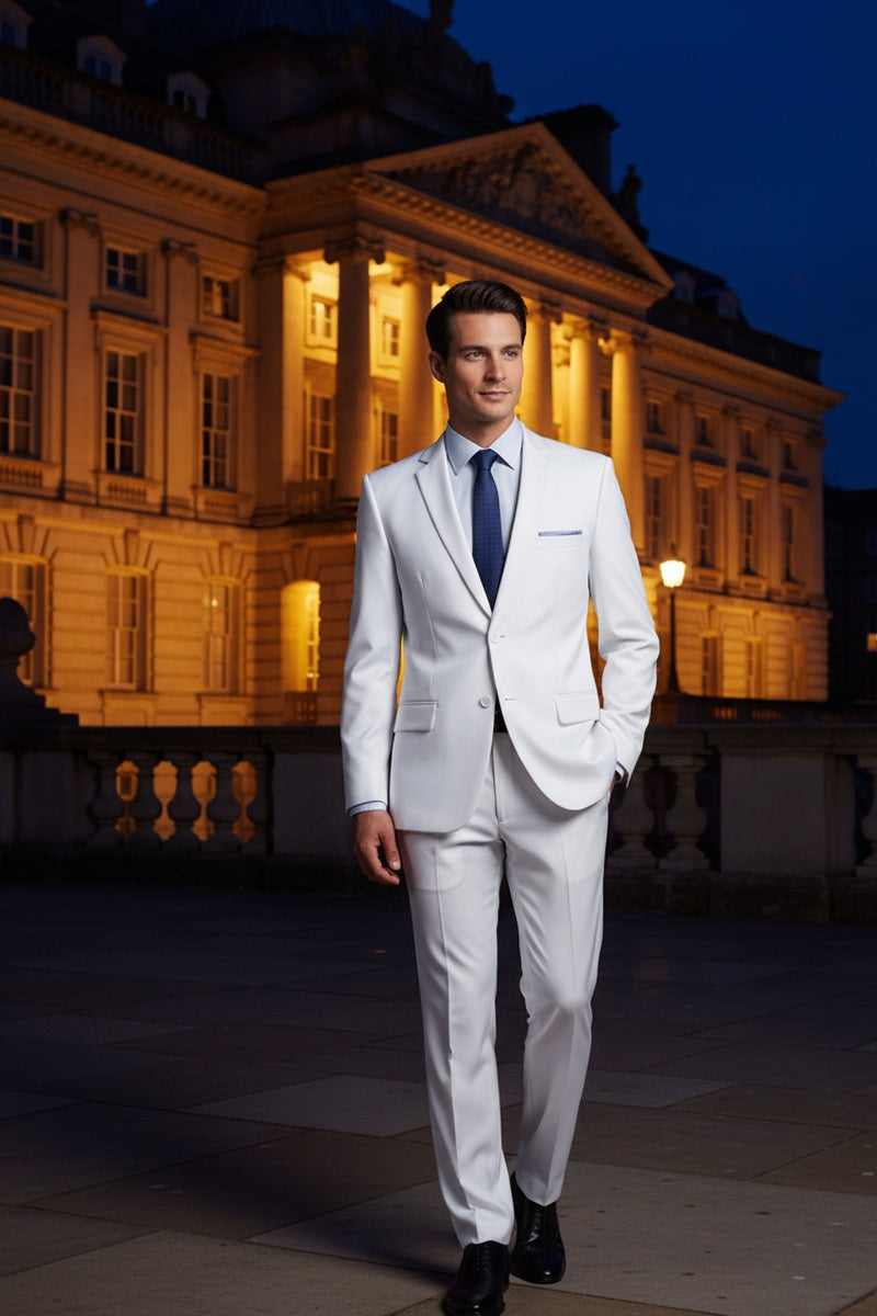 Vinci "Versafit" White Suit (2-Piece Set)