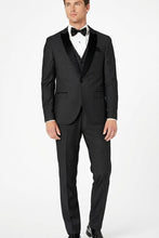 West End "Lexington" Black 1-Button Peak Tuxedo (3-Piece Set)
