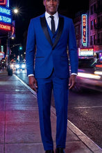West End "Lexington" Cobalt 1-Button Peak Tuxedo (3-Piece Set)