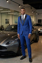 West End "Lexington" Cobalt 1-Button Peak Tuxedo (3-Piece Set)