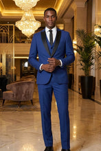 West End "Lexington" Cobalt 1-Button Peak Tuxedo (3-Piece Set)