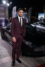 West End "Rowan" Burgundy 1-Button Shawl Tuxedo (2-Piece Set)