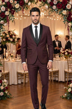 West End "Rowan" Burgundy 1-Button Shawl Tuxedo (2-Piece Set)