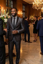 West End "Rowan" Charcoal 1-Button Shawl Tuxedo (2-Piece Set)