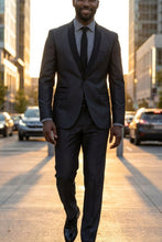 West End "Rowan" Charcoal 1-Button Shawl Tuxedo (2-Piece Set)