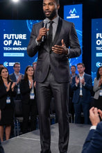 West End "Rowan" Charcoal 1-Button Shawl Tuxedo (2-Piece Set)