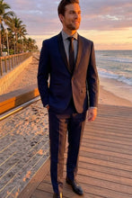 West End "Rowan" Navy 1-Button Shawl Tuxedo (2-Piece Set)