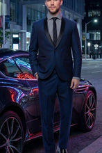 West End "Rowan" Navy 1-Button Shawl Tuxedo (2-Piece Set)